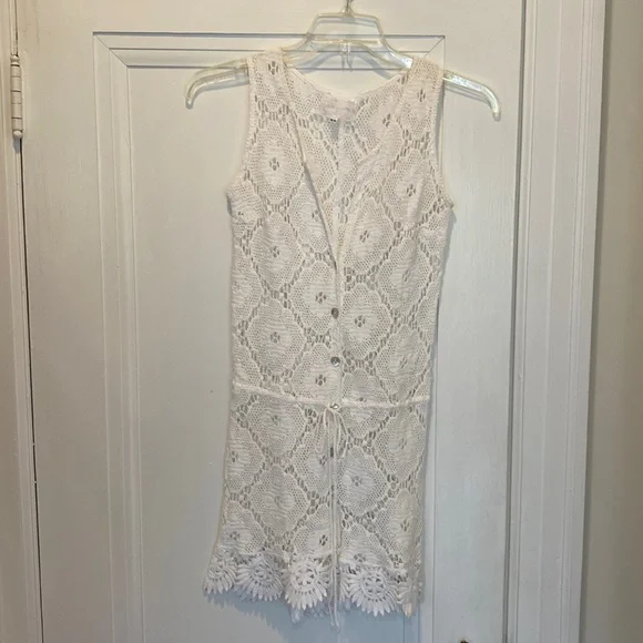 Temptation Positano Swim | Temptation Positano Exquisite Crochet Lace Coverup And/Or Mini Dress; Sz Xs; New | Color: White | Size: Xs | Lindahaydel's Temptation Positano Swim | Temptation Positano Exquisite Crochet Lace Coverup And/Or Mini Dress; Sz Xs; New | Color: White | Size: Xs | Lindahaydel's
